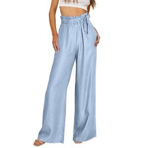 Azura Exchange High Waist Wide Leg Tencel Jeans